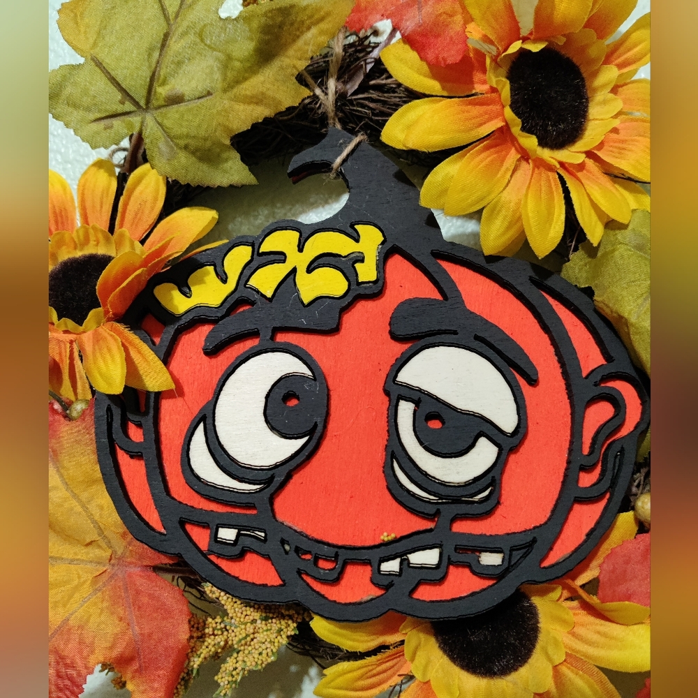 Jackson zombie pumpkin wreath